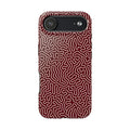 Crimson Reverie | Burgundy Abstract Line Phone Case