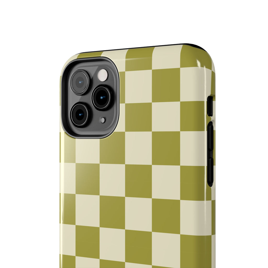 Maroon & Blush Striped Tough Phone Case — Durable Protective iPhone Cover