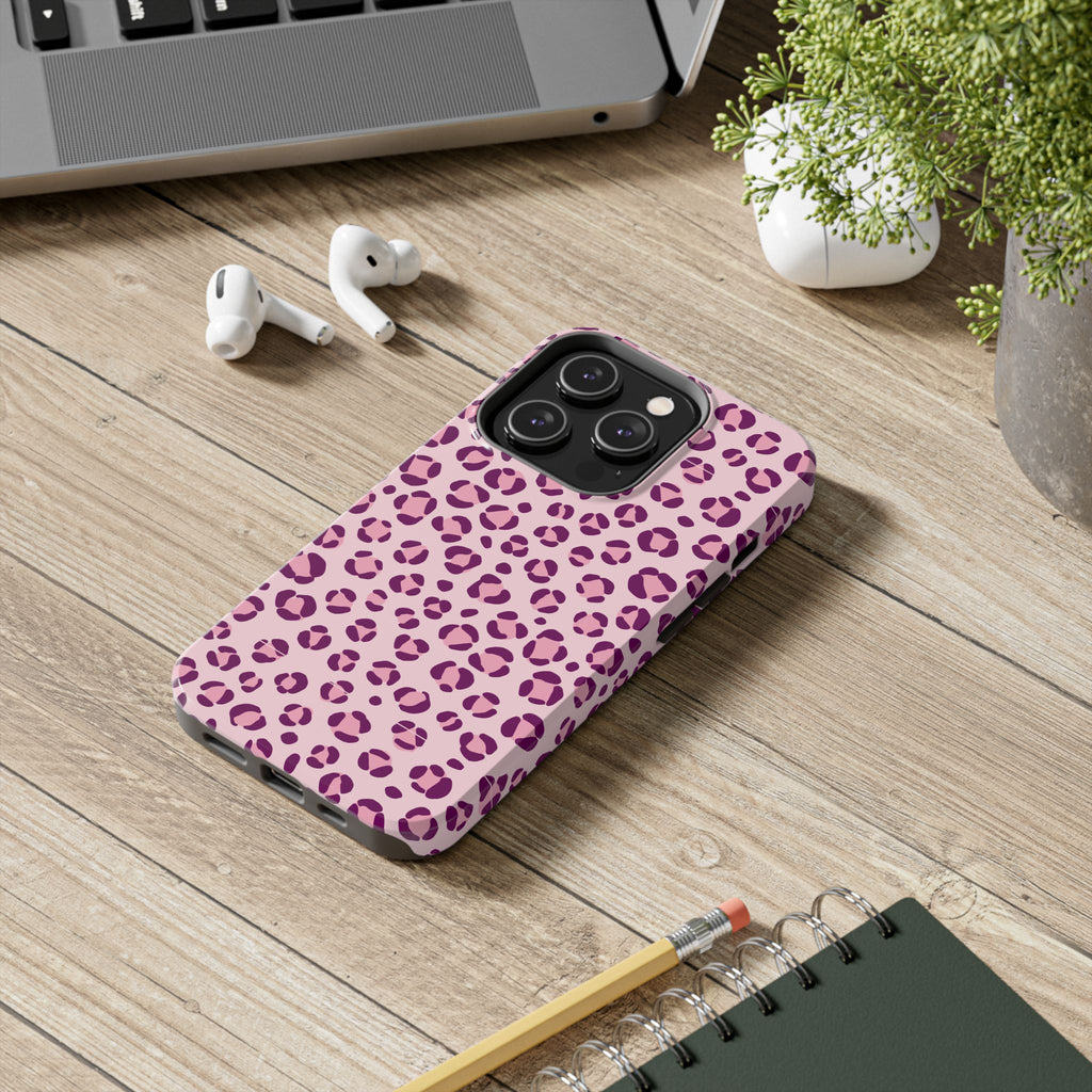 Rosé Wild | Pink Leopard Print Tough Phone Case