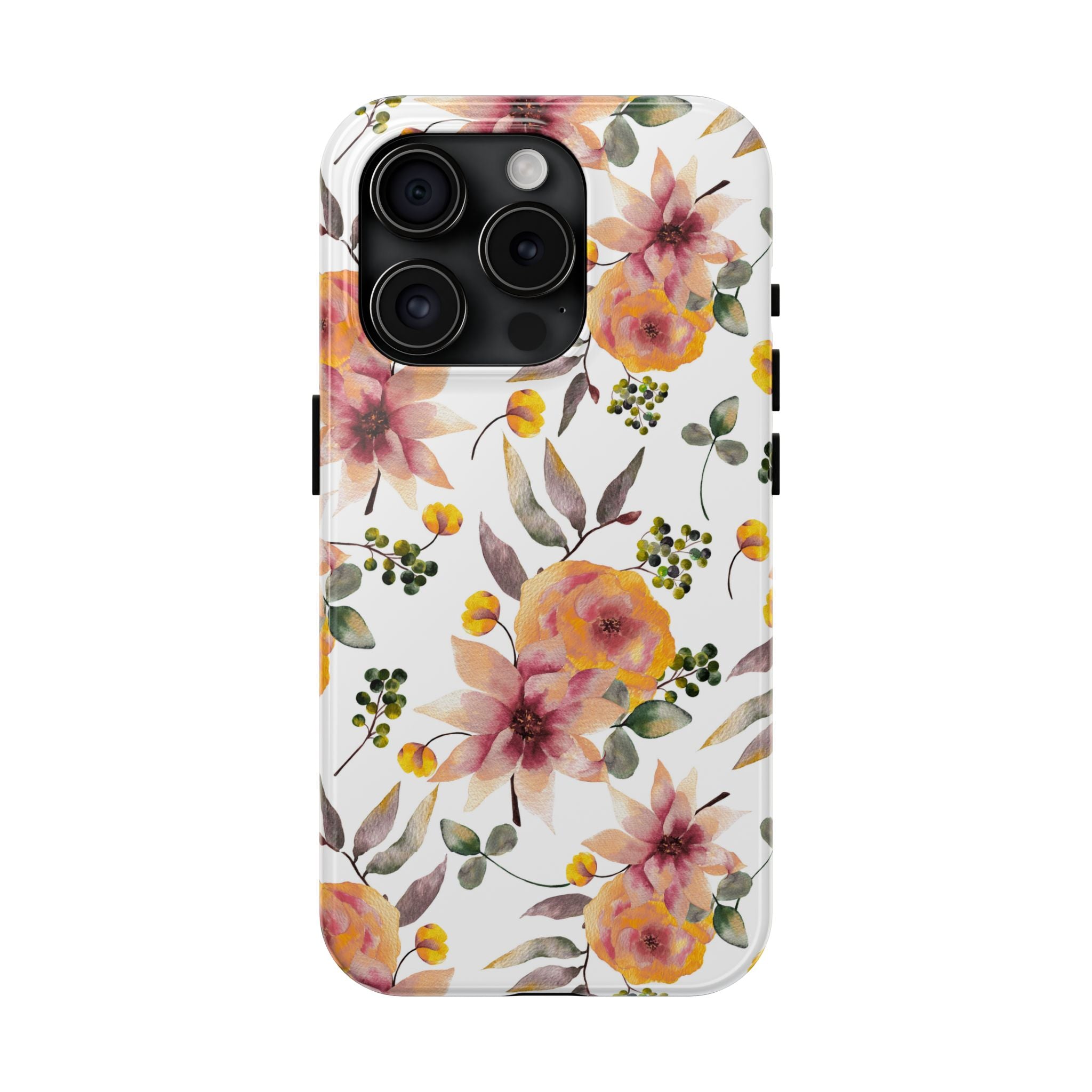 Painterly Bloom | Watercolor Autumn Floral Tough Phone Case