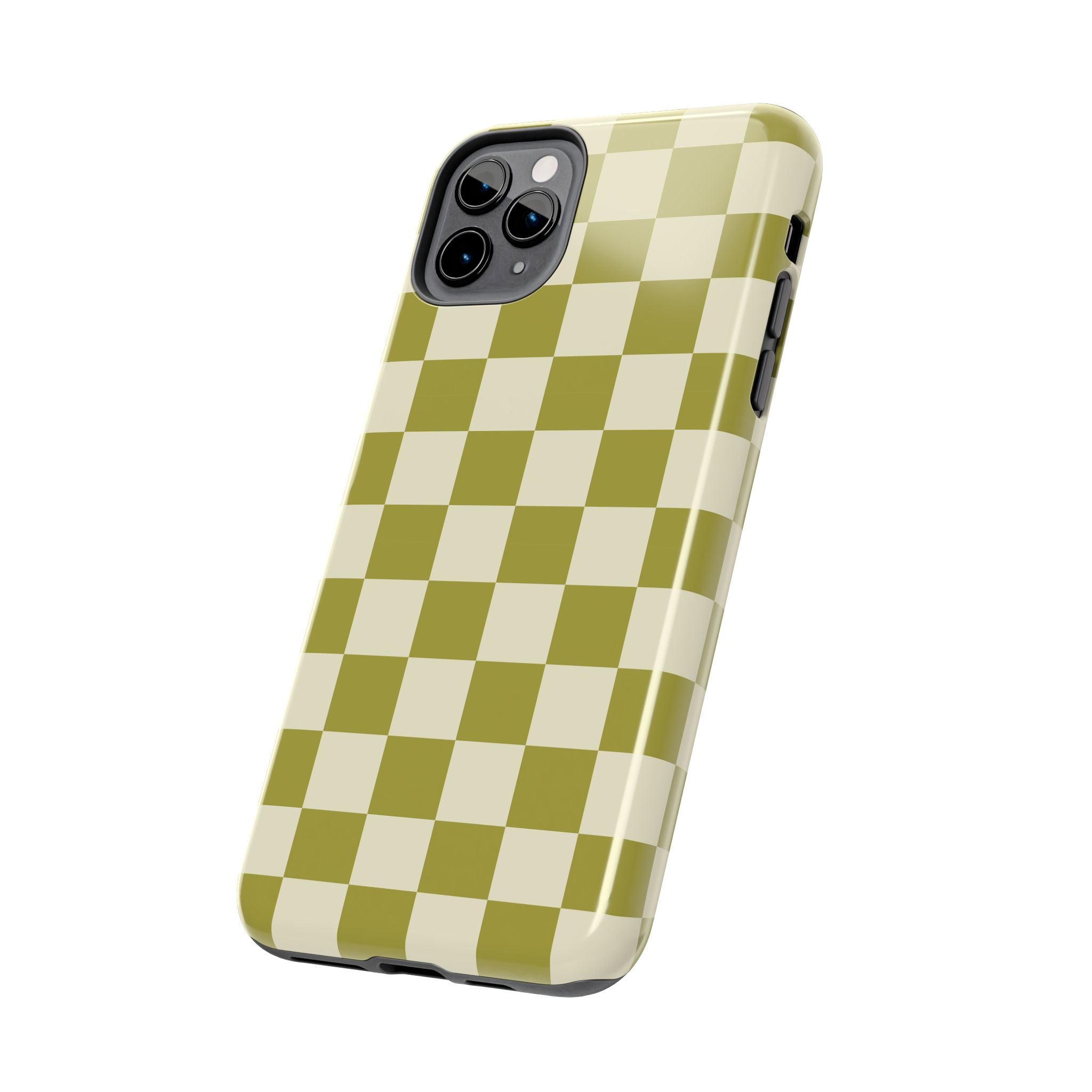 Maroon & Blush Striped Tough Phone Case — Durable Protective iPhone Cover