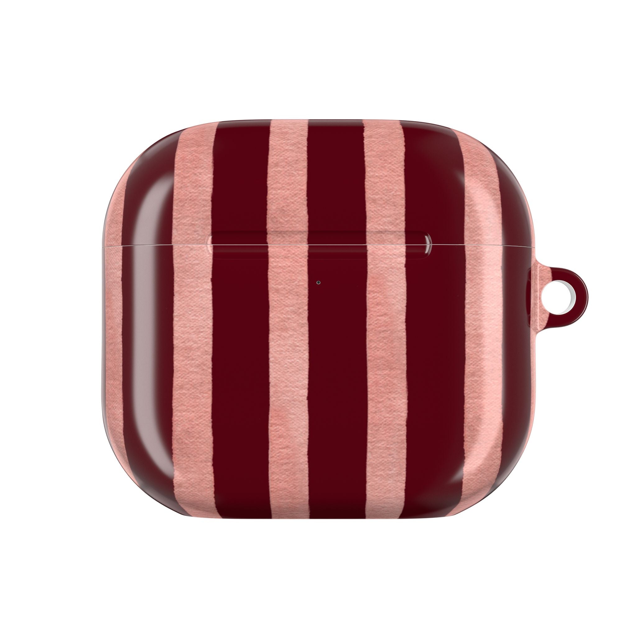 Blush Column | Burgundy & Soft Pink Stripe AirPods Case
