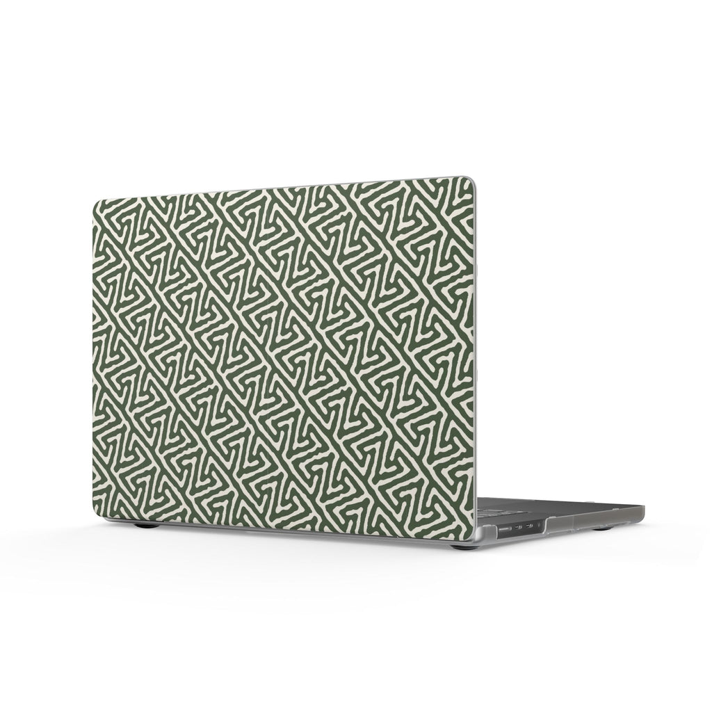 Olive Maze | Sage Geometric Line Laptop Sleeve