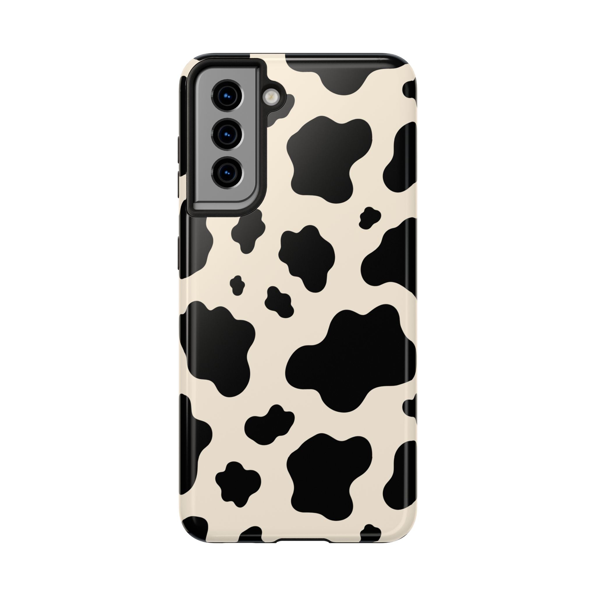 Cream Cow | Black & Cream Cow Print Phone Case