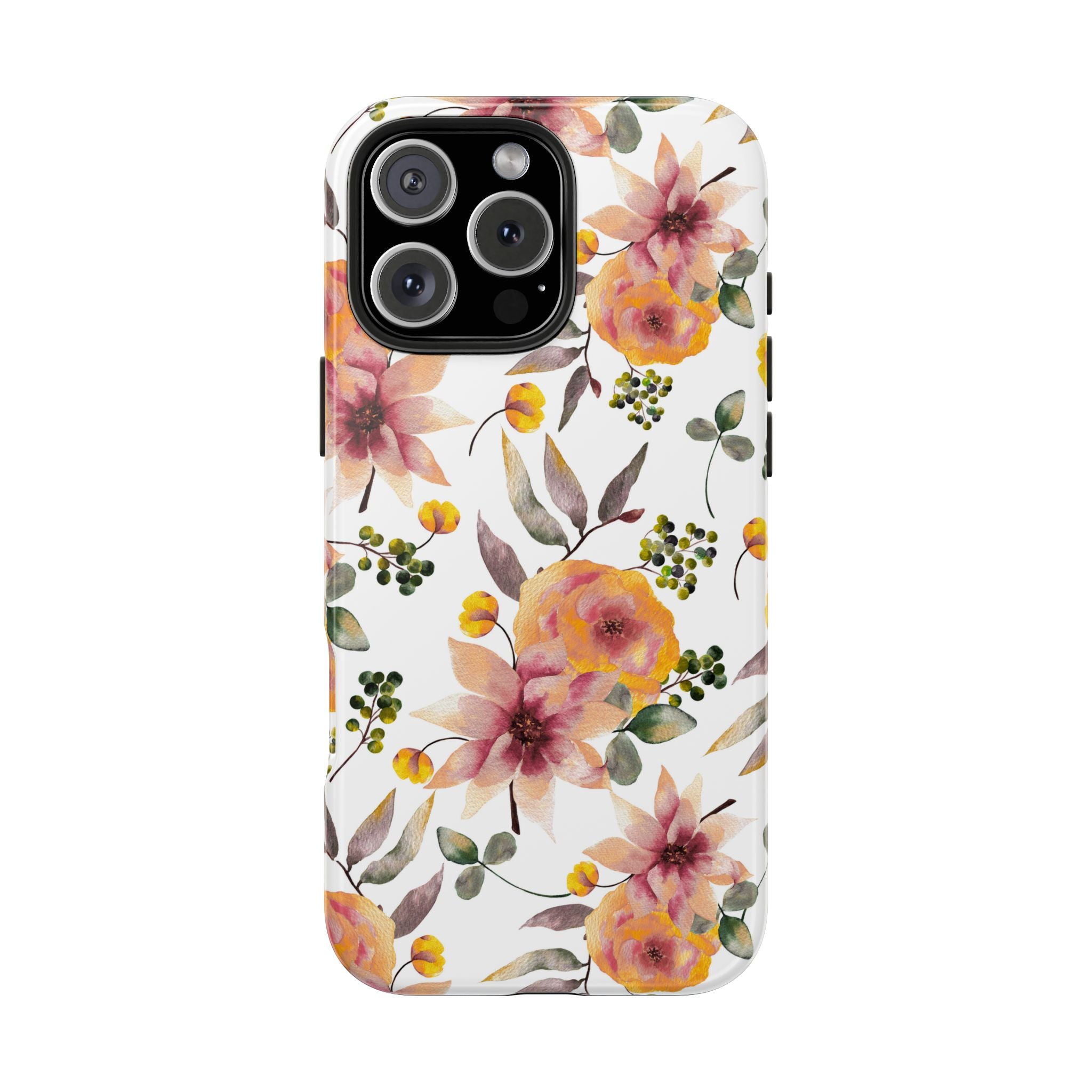 Painterly Bloom | Watercolor Autumn Floral Tough Phone Case