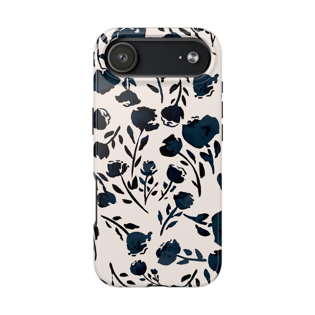 Midnight Meadow | Navy Floral Print Phone Case