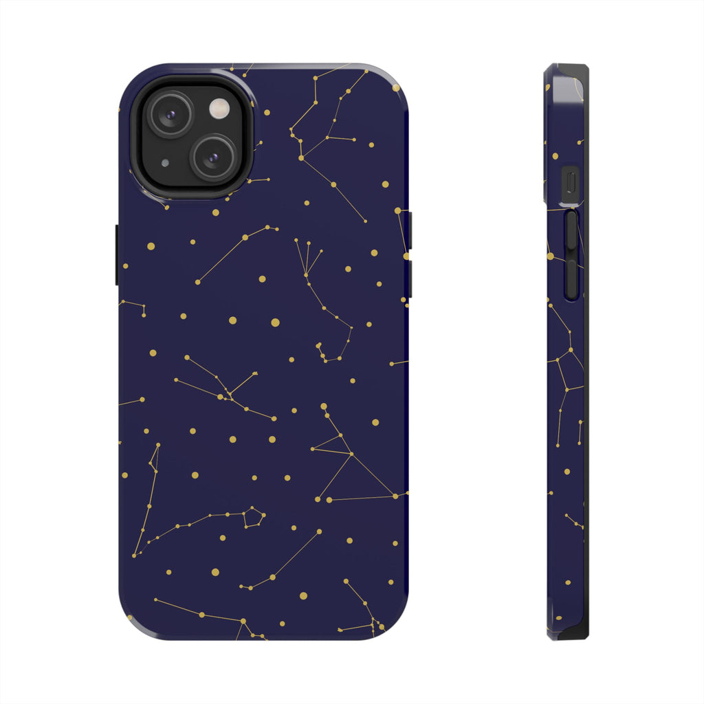 Maroon & Blush Striped Tough Phone Case — Durable Protective iPhone Cover