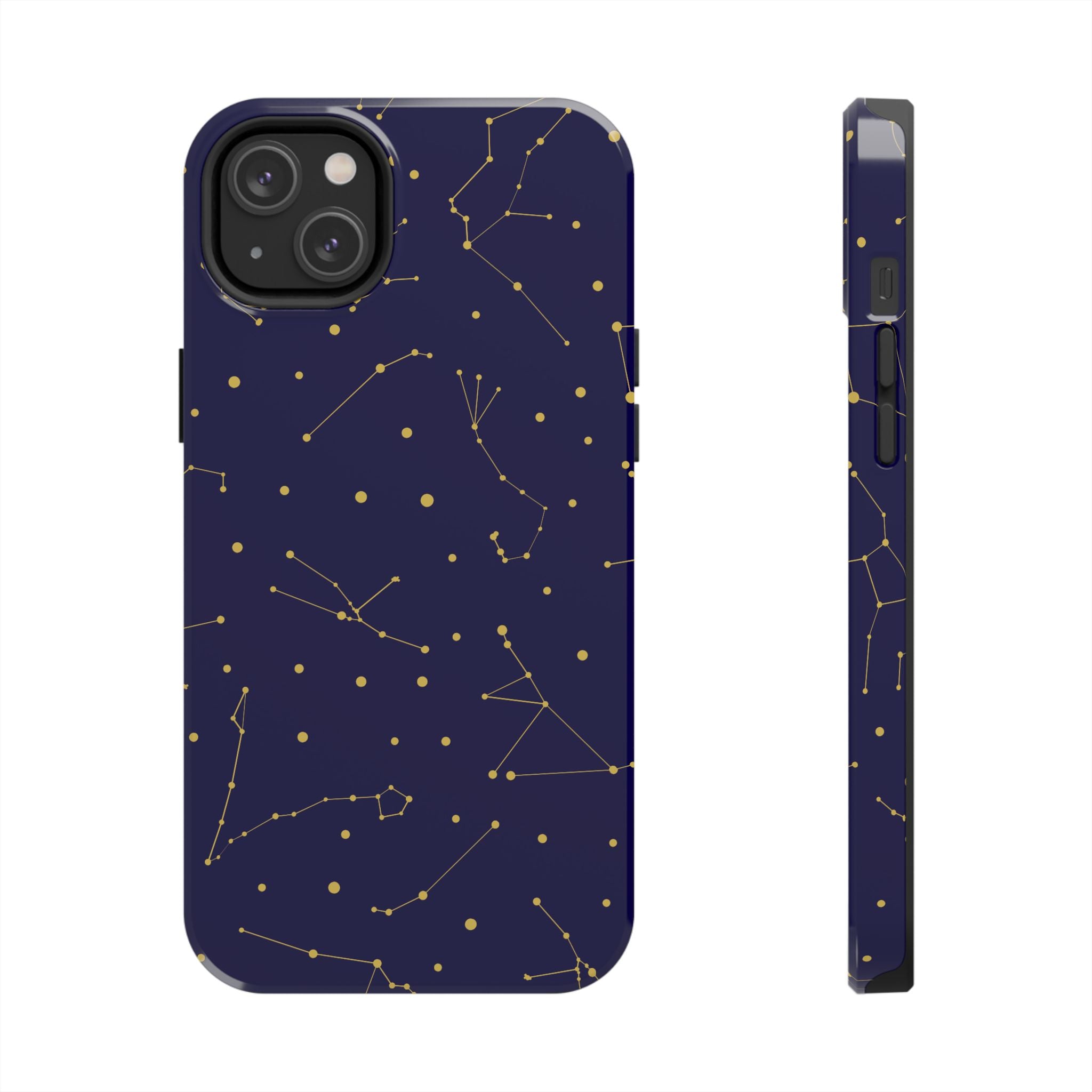 Maroon & Blush Striped Tough Phone Case — Durable Protective iPhone Cover