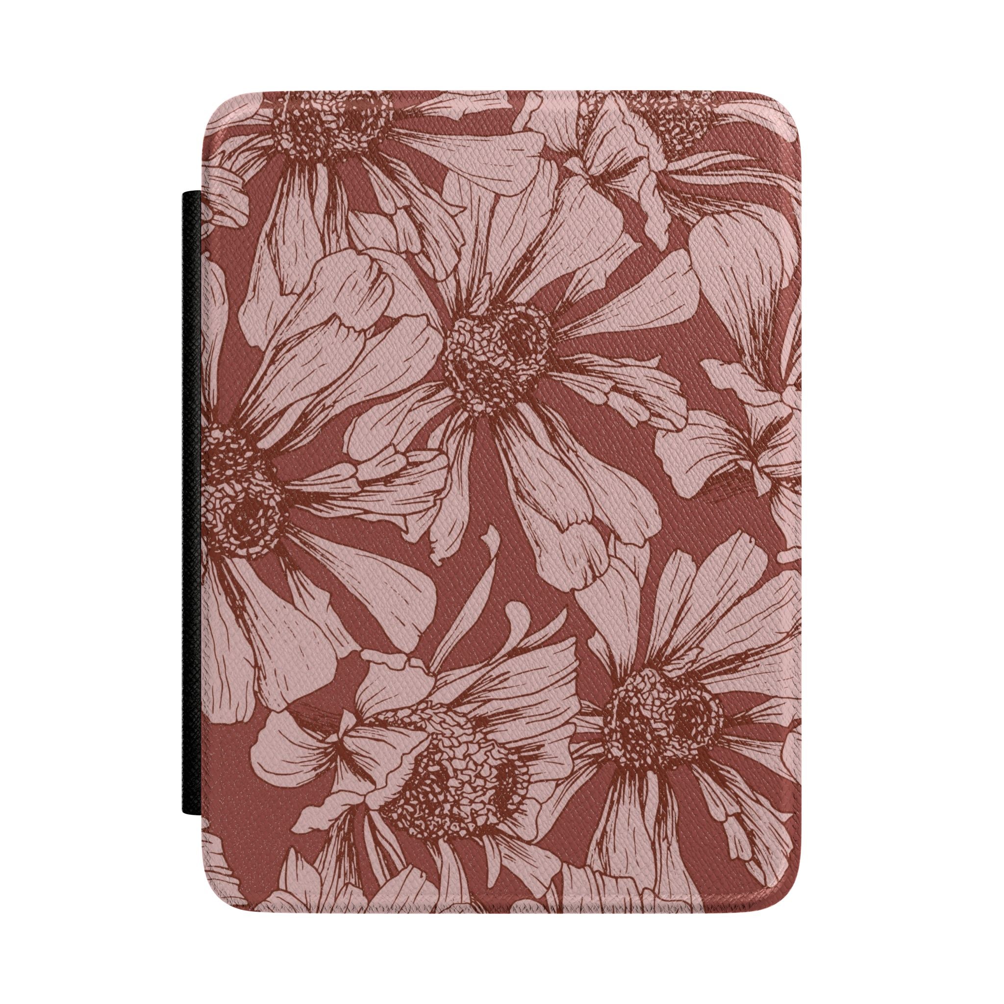 Pressed Bloom | Mocha Floral Sketch Kindle Case