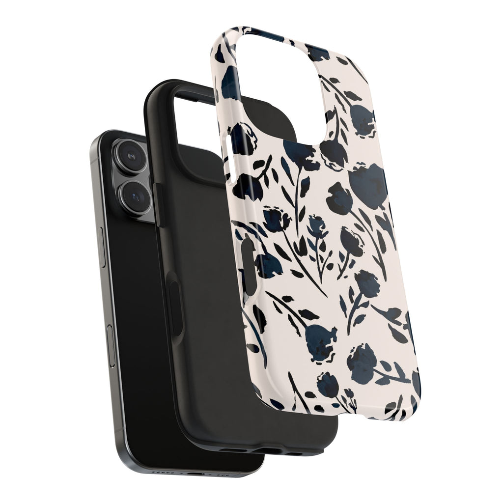 Midnight Meadow | Navy Floral Print Phone Case