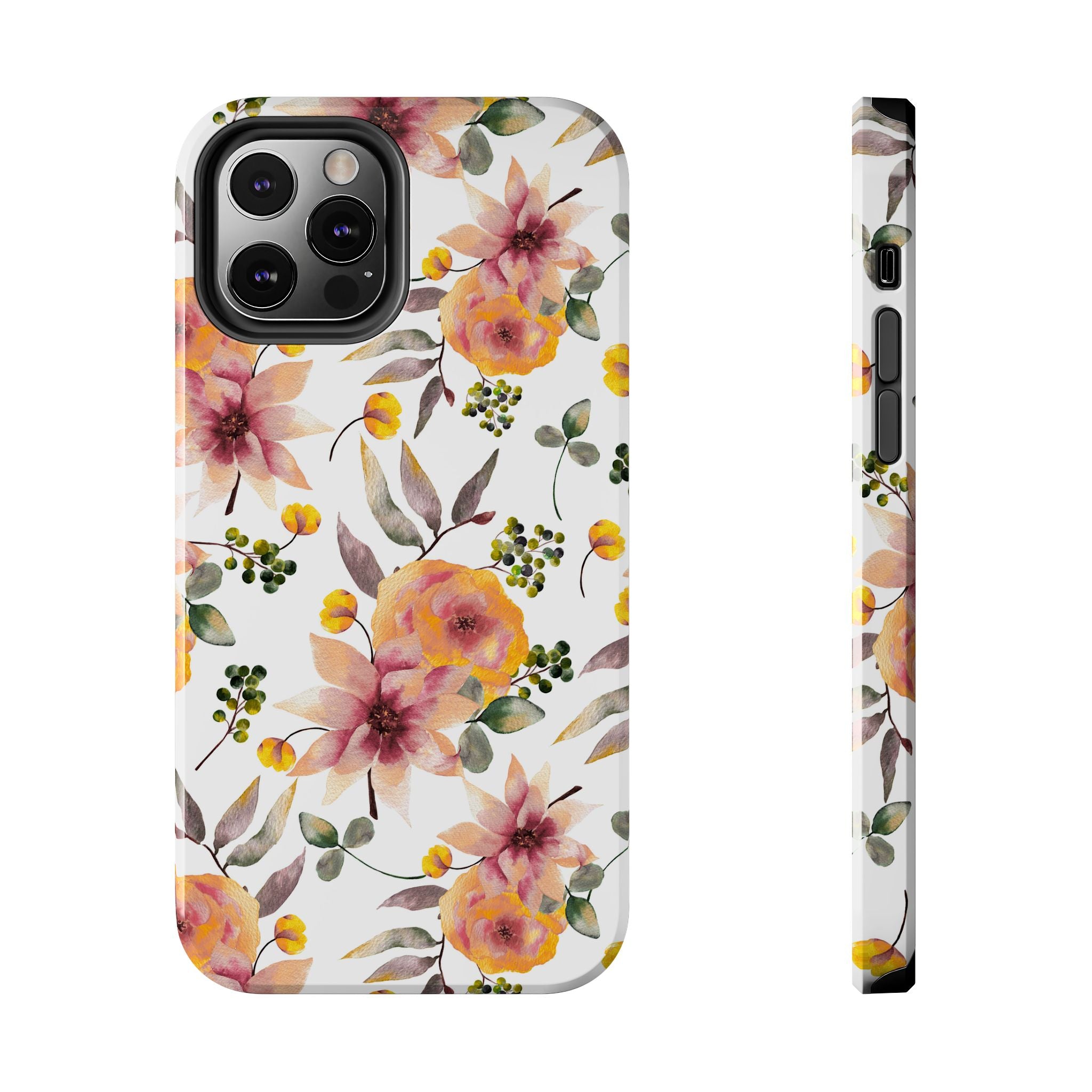 Painterly Bloom | Watercolor Autumn Floral Tough Phone Case