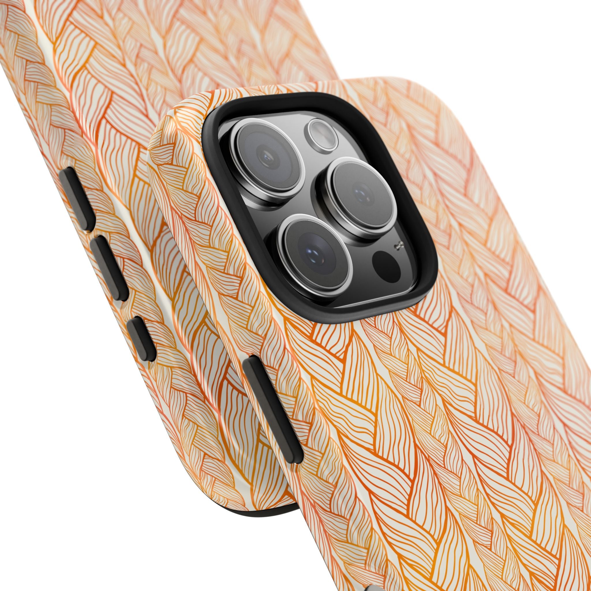 Golden Braid | Orange Braided Line Tough Phone Case