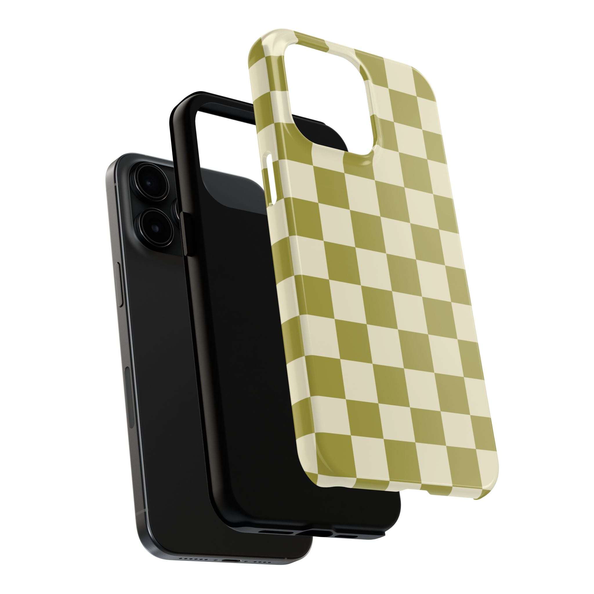 Maroon & Blush Striped Tough Phone Case — Durable Protective iPhone Cover