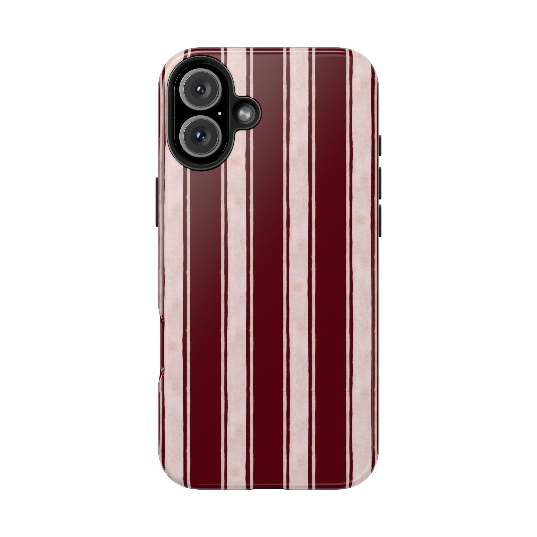 Tailored Line | Burgundy Fine Stripe Phone Case