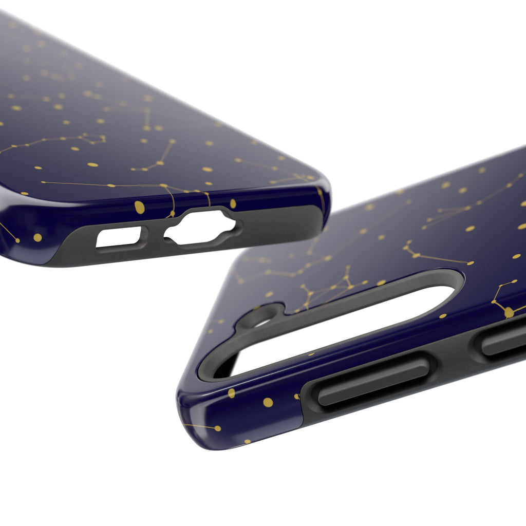 Maroon & Blush Striped Tough Phone Case — Durable Protective iPhone Cover