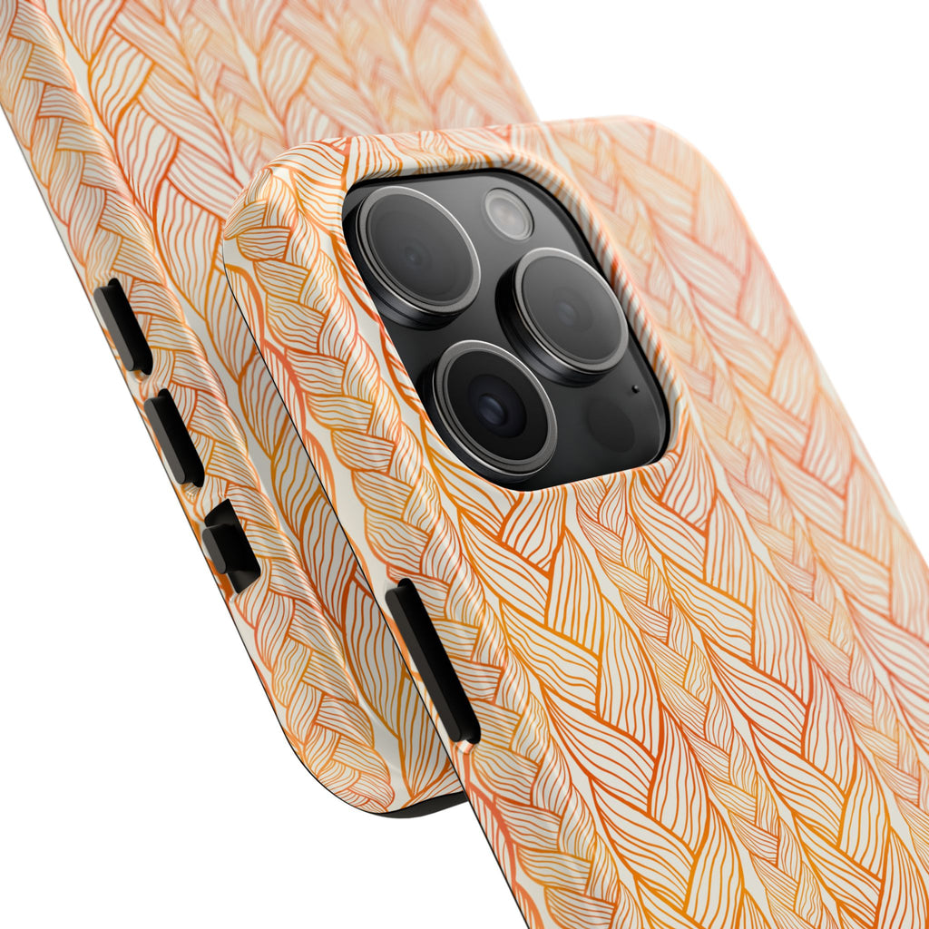 Golden Braid | Orange Braided Line Tough Phone Case