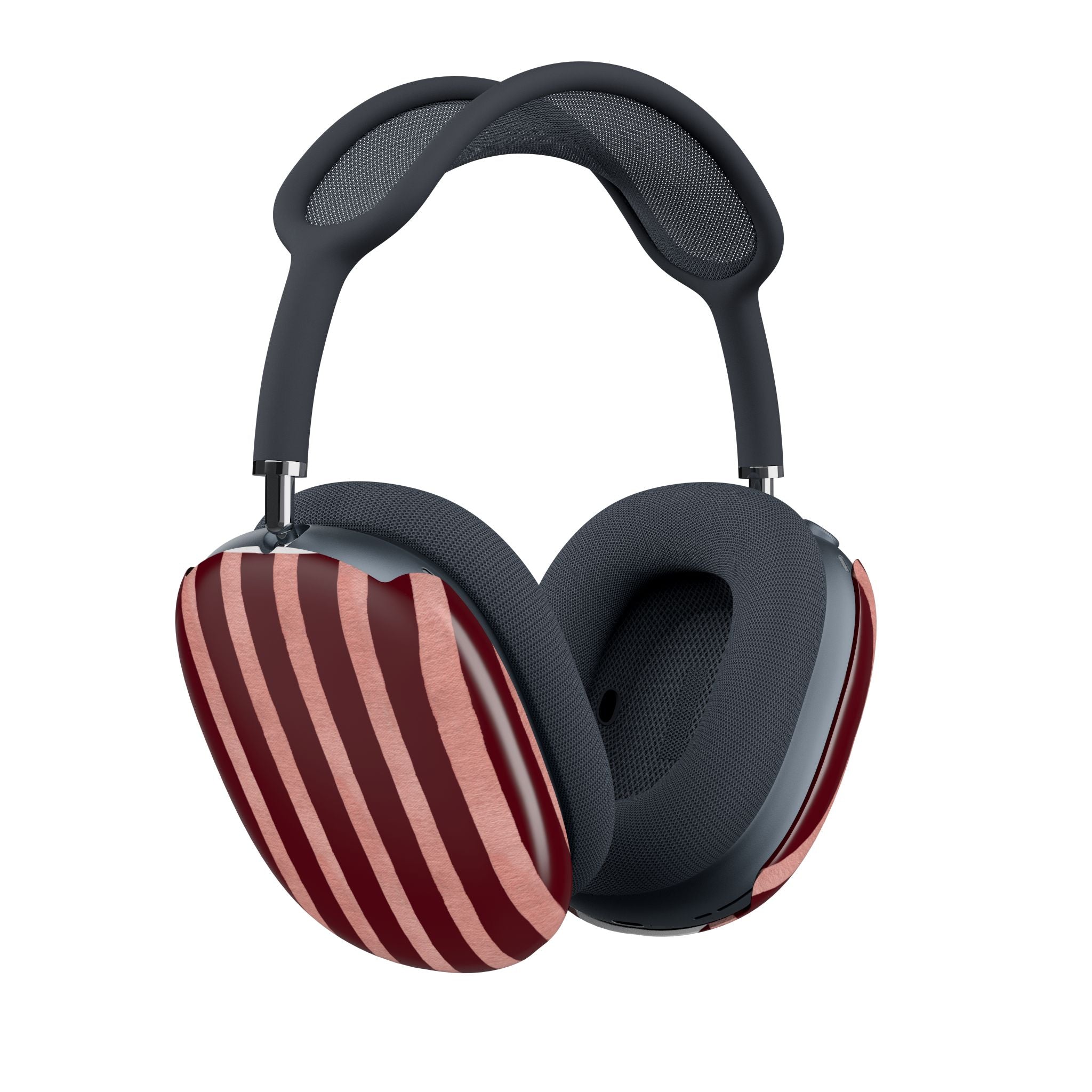 Blush Column | Burgundy & Soft Pink Stripe AirPods Max Case