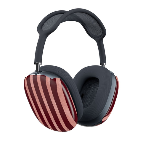 Blush Column | Burgundy & Soft Pink Stripe AirPods Max Case
