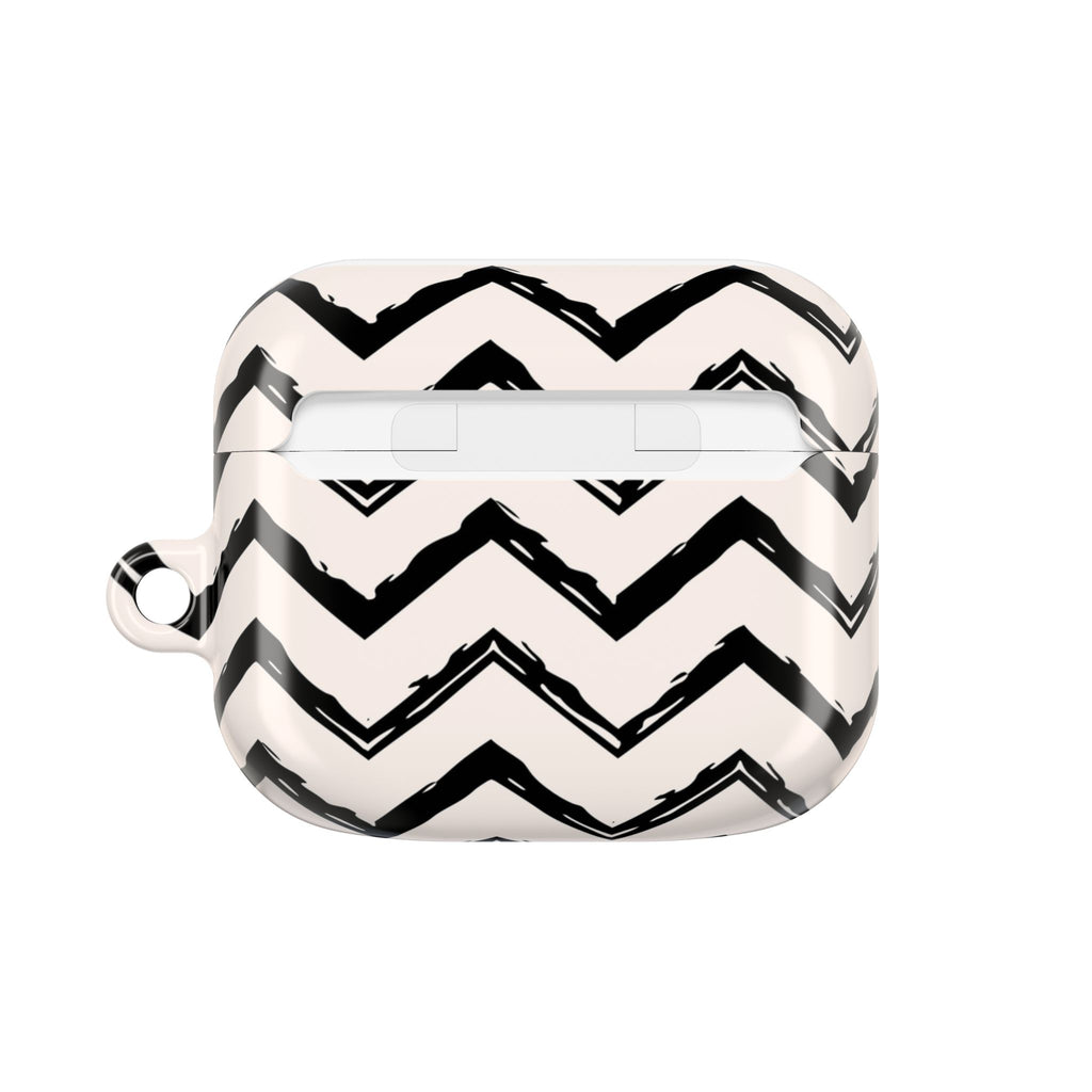 Zig Zag Edit | Black & Cream Chevron AirPods Case