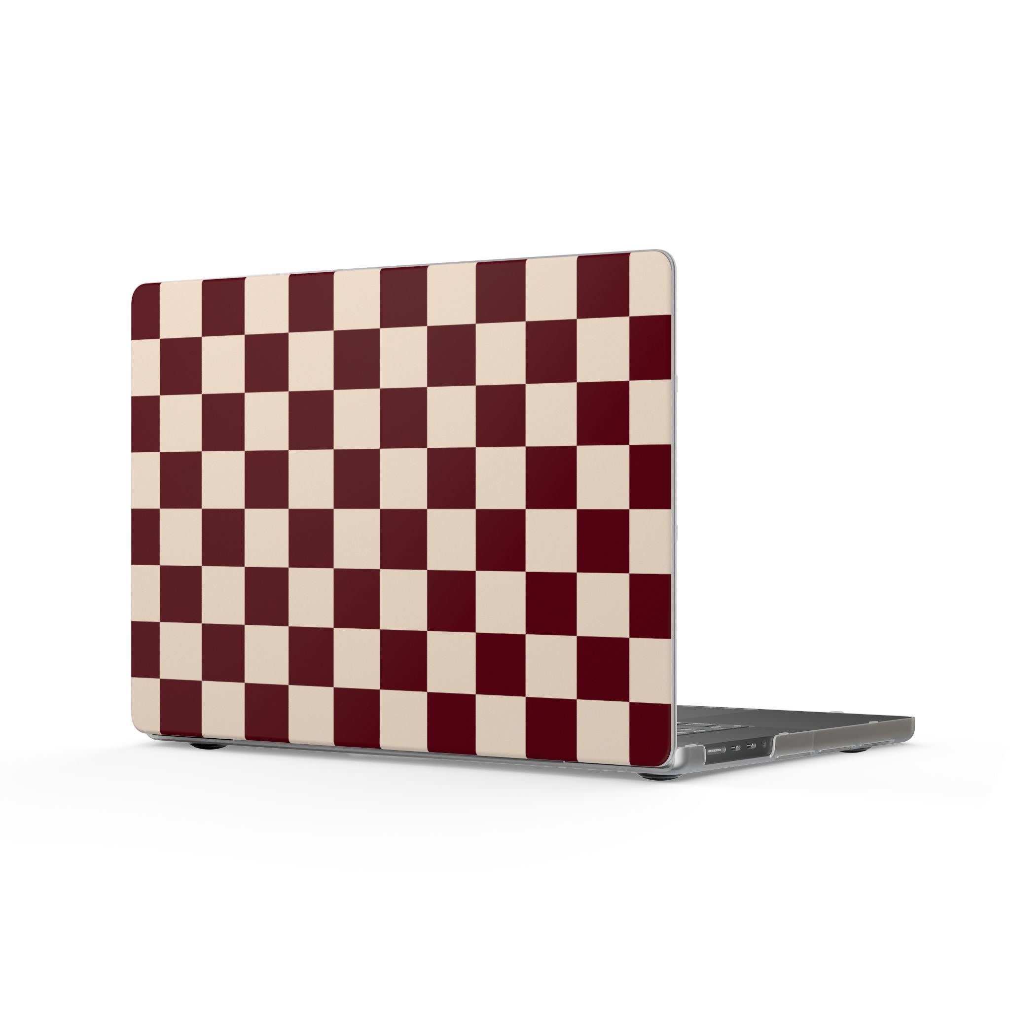 Parlor Check | Burgundy & Cream Checker Laptop Sleeve