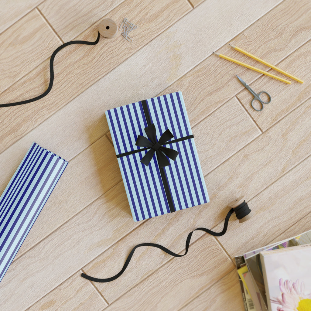 Blue Pinstripe | Wrapping Paper