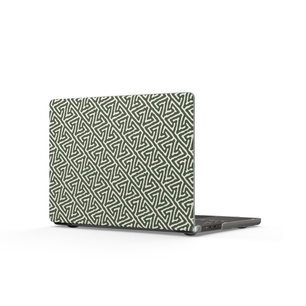 Olive Maze | Sage Geometric Line Laptop Sleeve