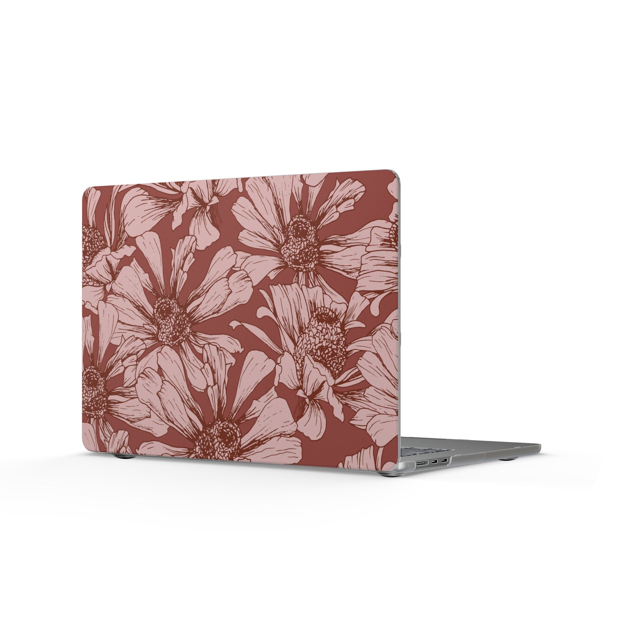 Pressed Bloom | Mocha Floral Sketch MacBook Case