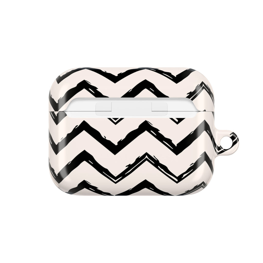 Zig Zag Edit | Black & Cream Chevron AirPods Case