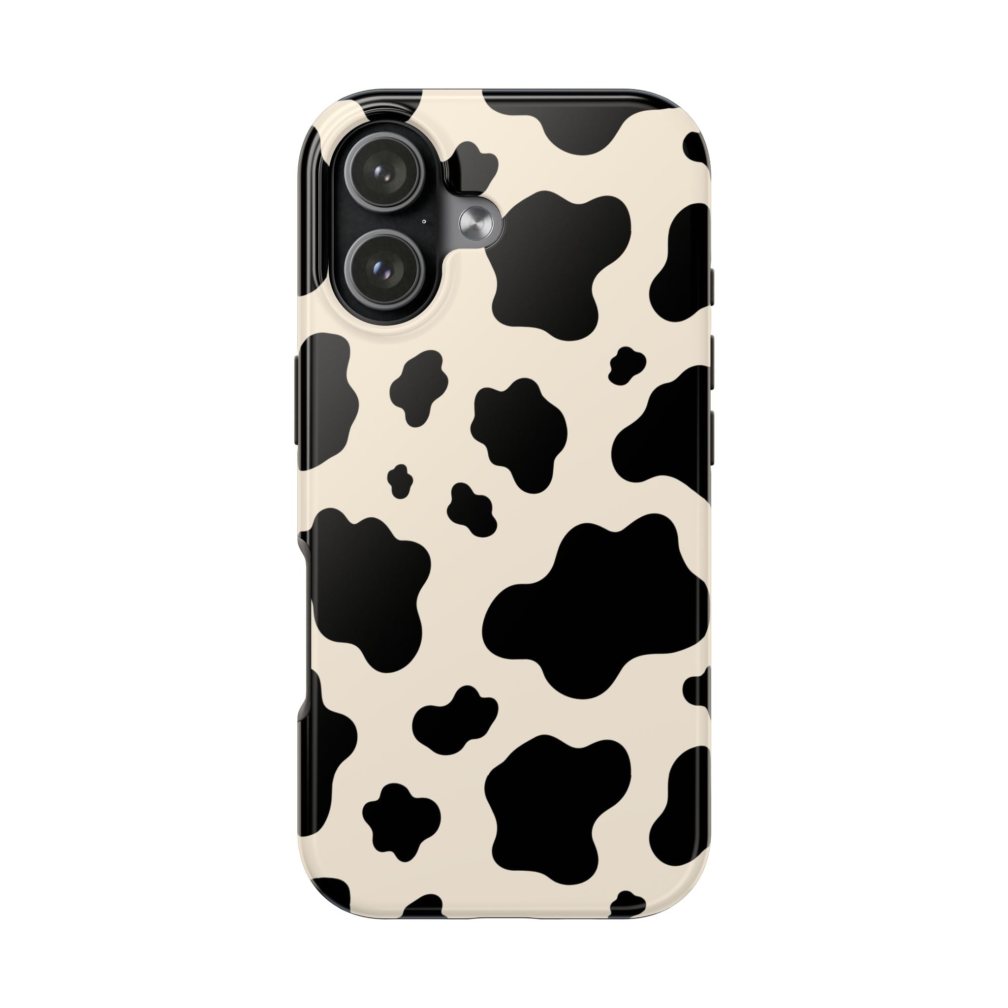 Cream Cow | Black & Cream Cow Print Phone Case
