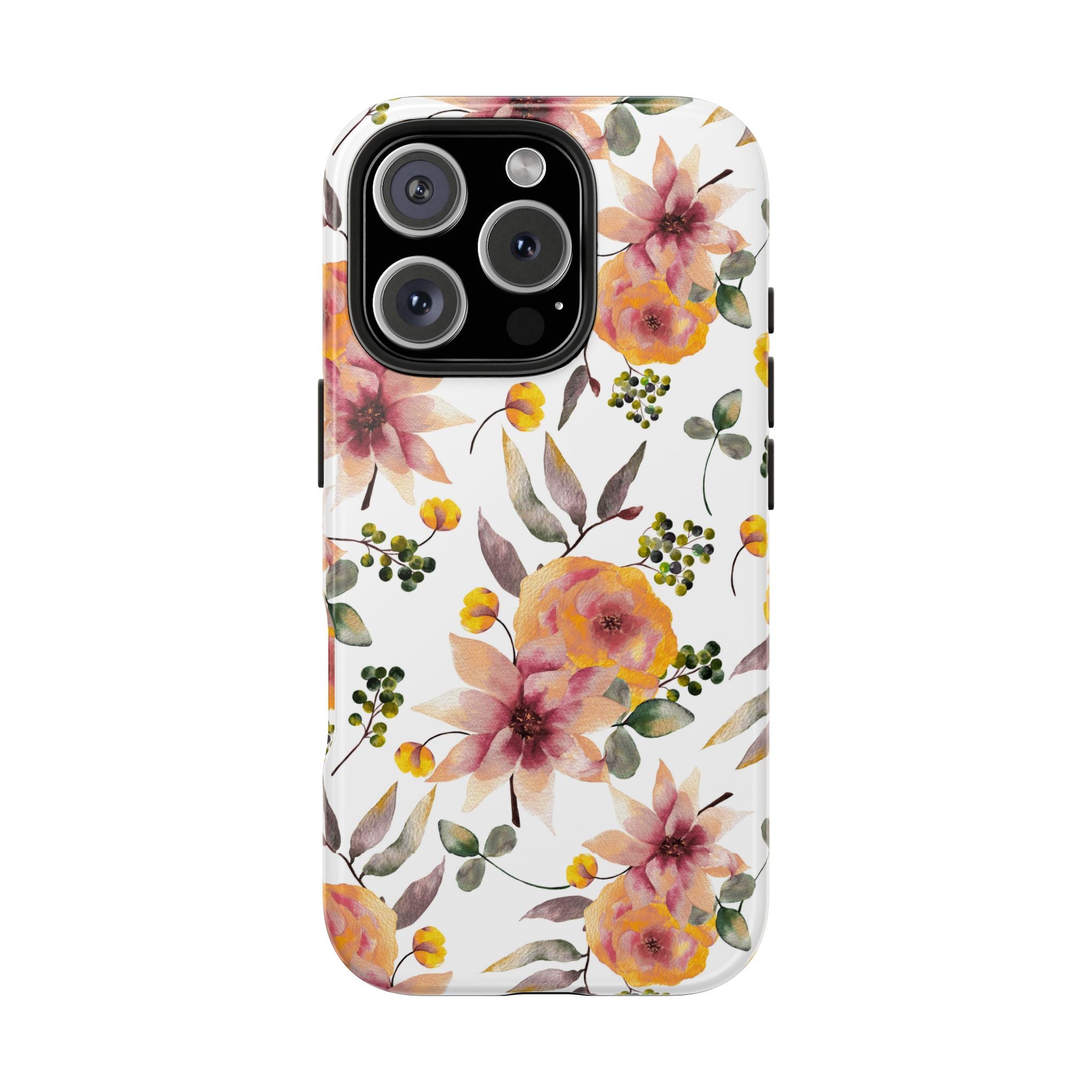 Painterly Bloom | Watercolor Autumn Floral Tough Phone Case
