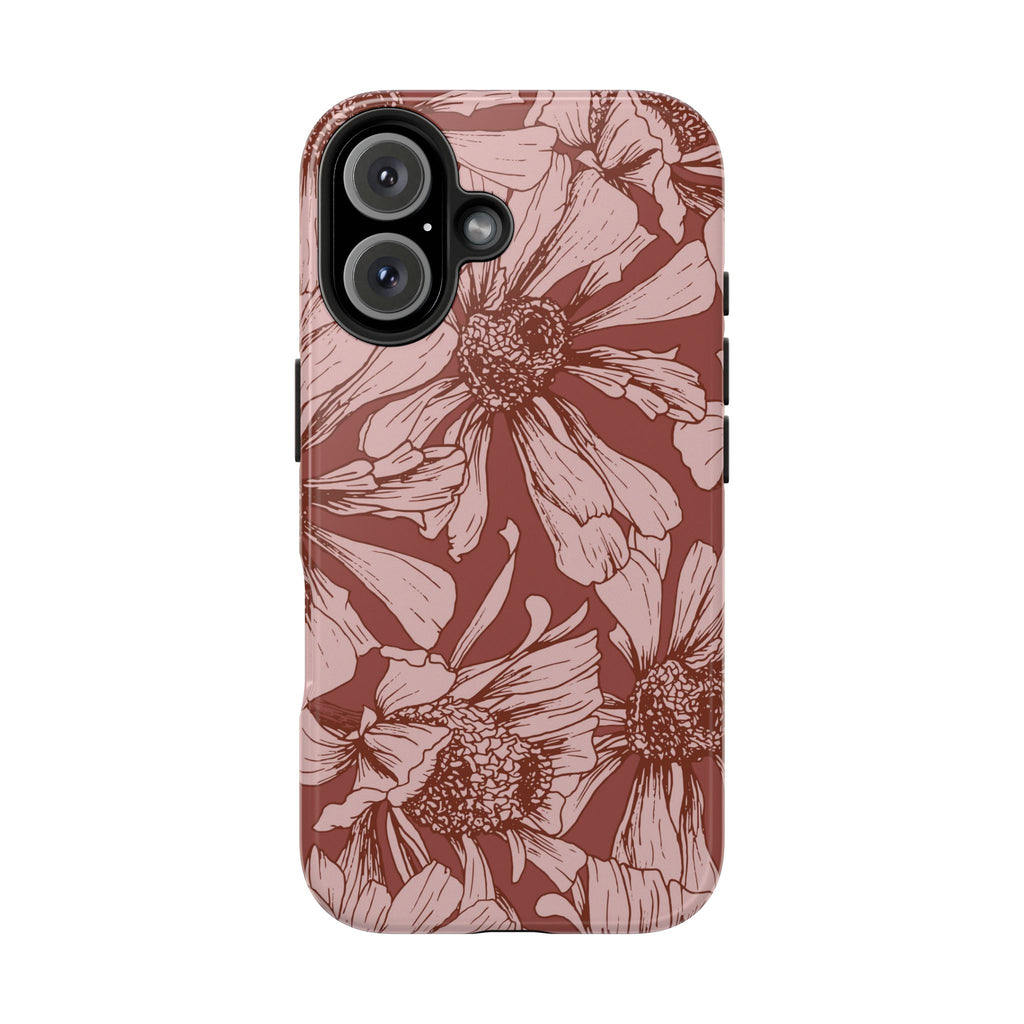 Pressed Bloom | Mocha Floral Sketch Phone Case