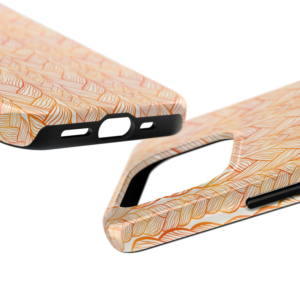 Golden Braid | Orange Braided Line Tough Phone Case