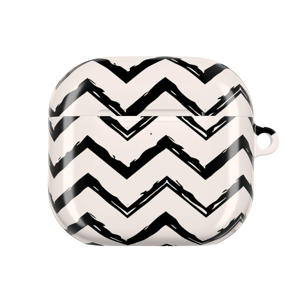 Zig Zag Edit | Black & Cream Chevron AirPods Case