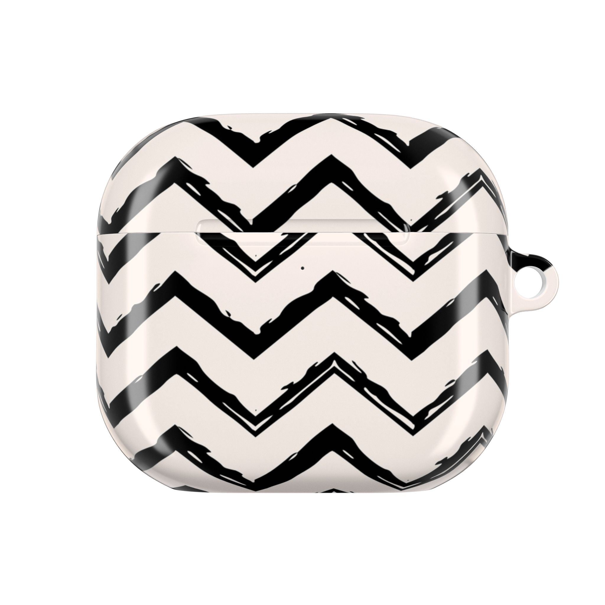 Zig Zag Edit | Black & Cream Chevron AirPods Case