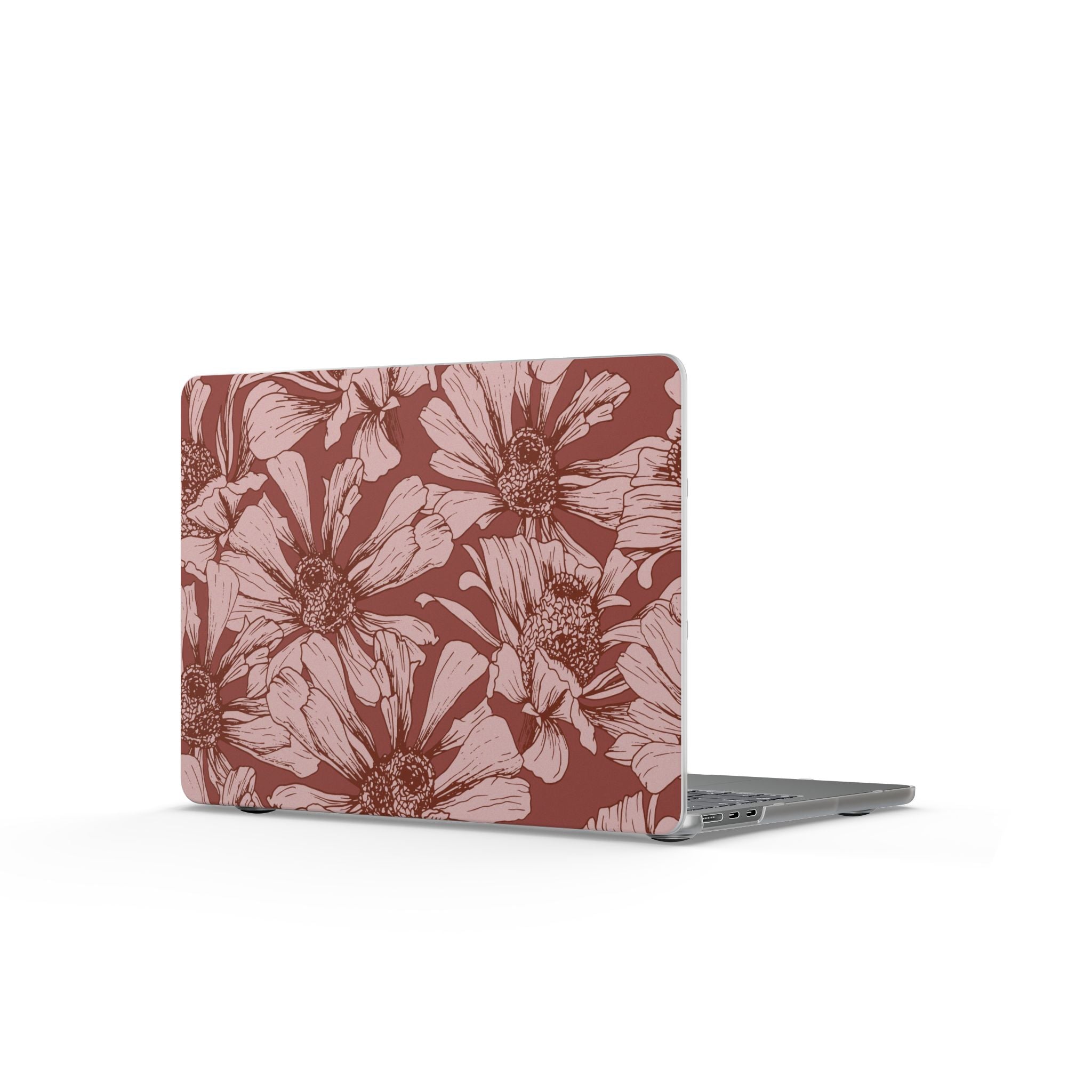 Pressed Bloom | Mocha Floral Sketch MacBook Case