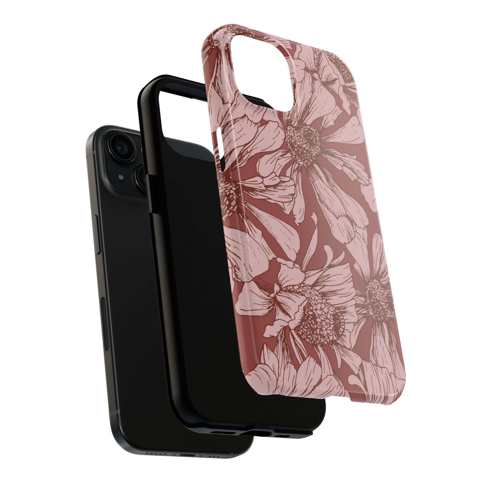 Pressed Bloom | Mocha Floral Sketch Phone Case
