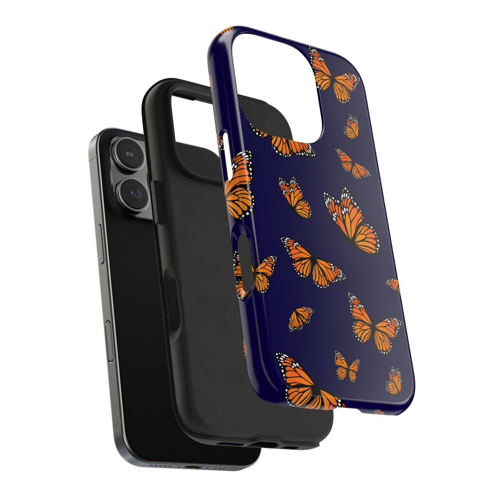 Maroon & Blush Striped Tough Phone Case — Durable Protective iPhone Cover