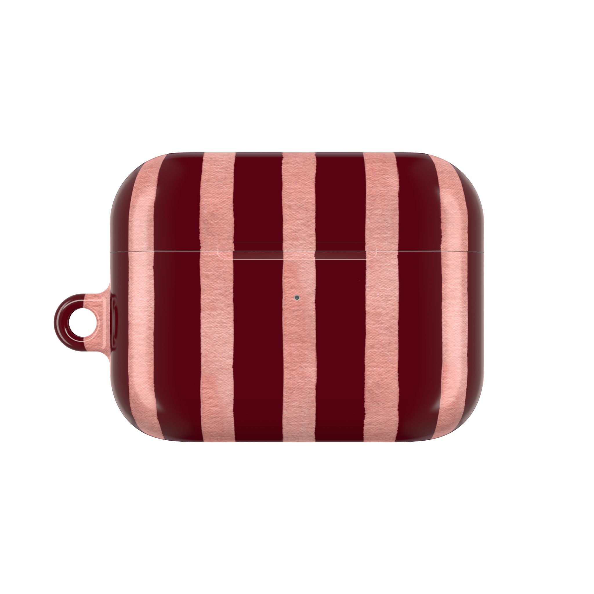 Blush Column | Burgundy & Soft Pink Stripe AirPods Case