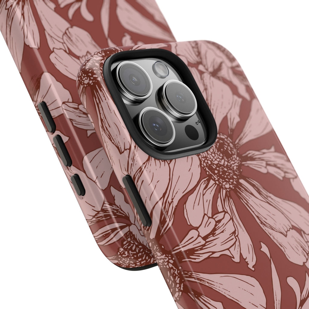 Pressed Bloom | Mocha Floral Sketch Phone Case