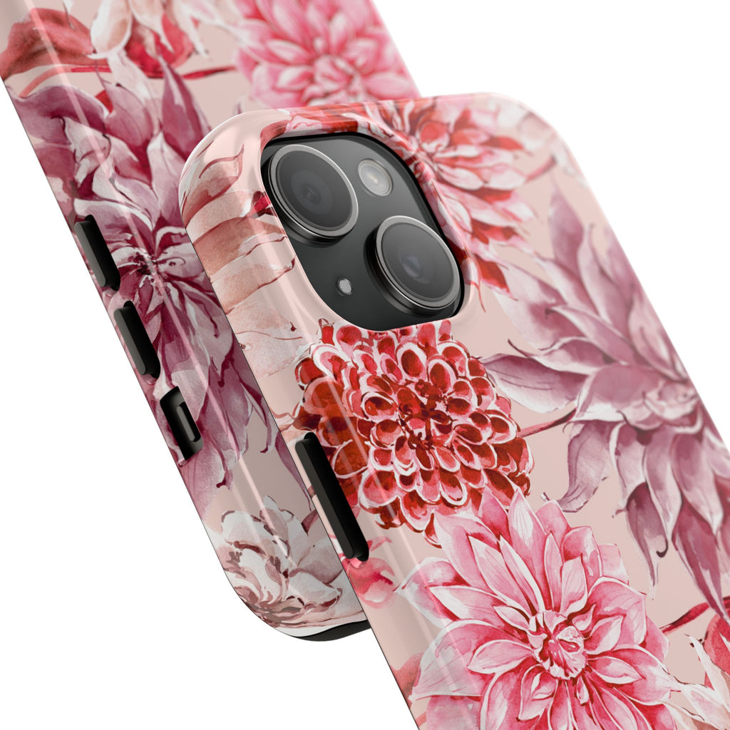 Petal Devotion | Blush Dahlia Floral Phone Case