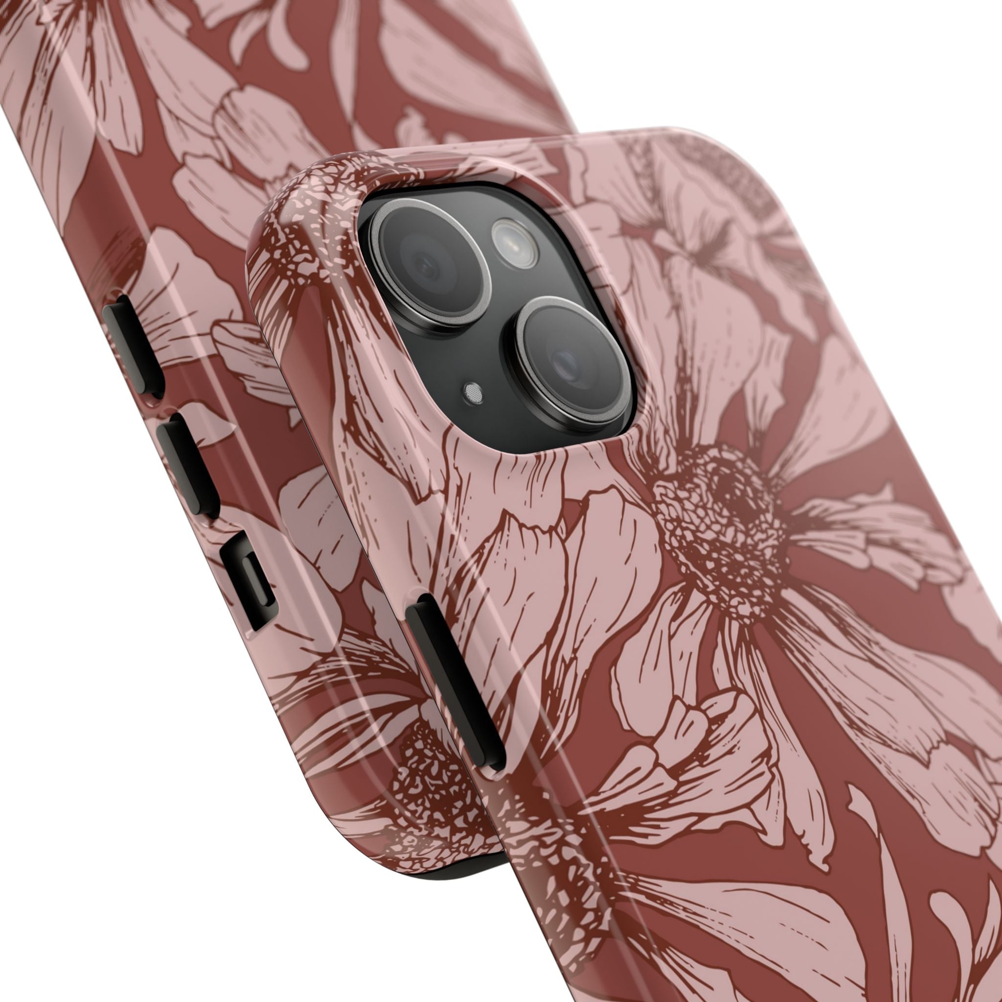 Pressed Bloom | Mocha Floral Sketch Phone Case