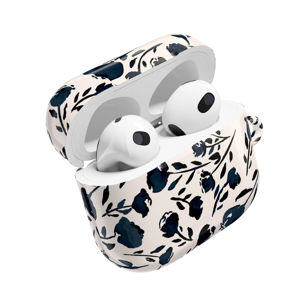 Midnight Meadow | Navy Floral Print AirPods Case
