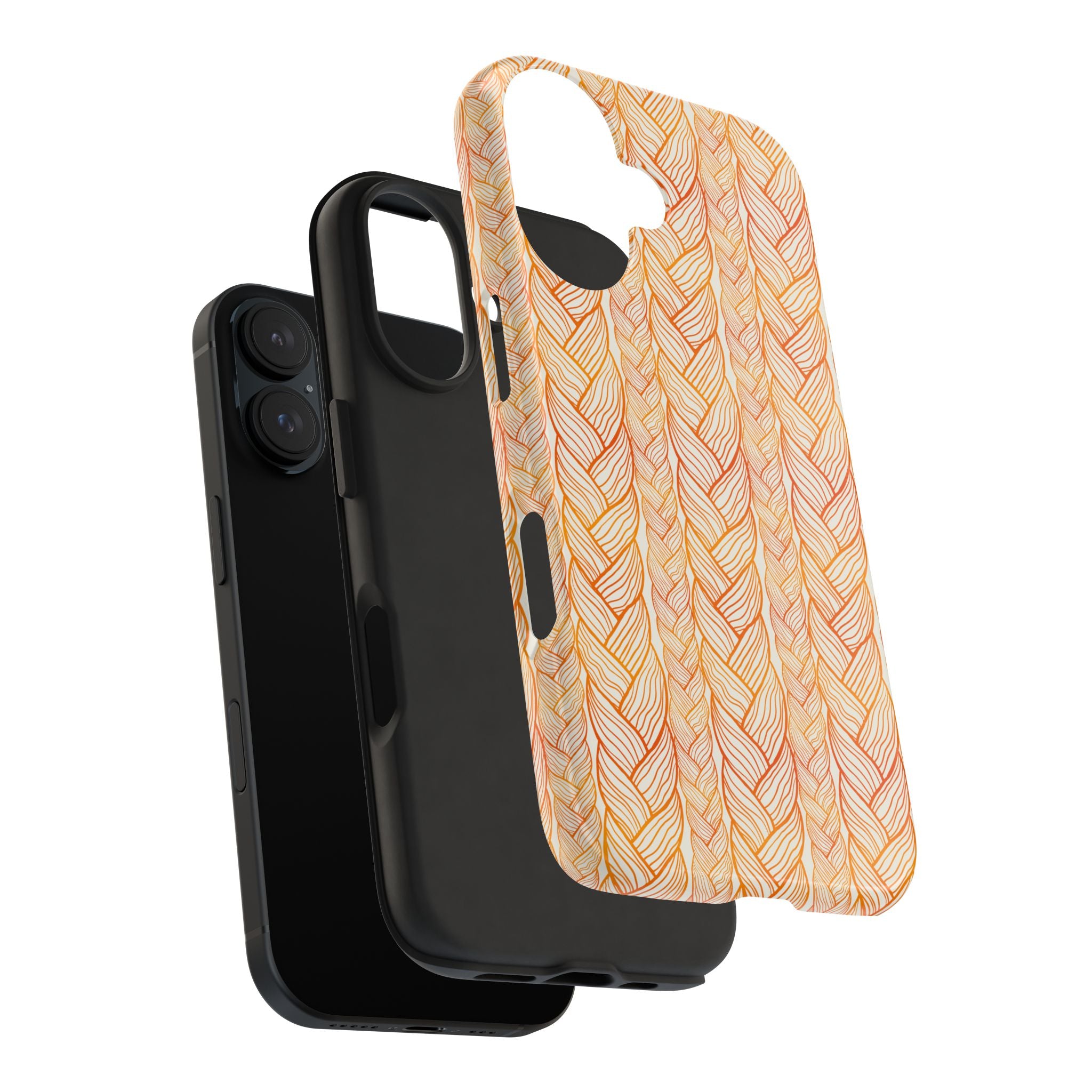 Golden Braid | Orange Braided Line Tough Phone Case