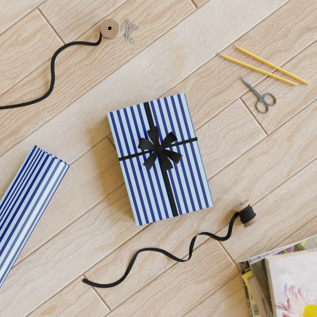 Blue Pinstripe | Wrapping Paper
