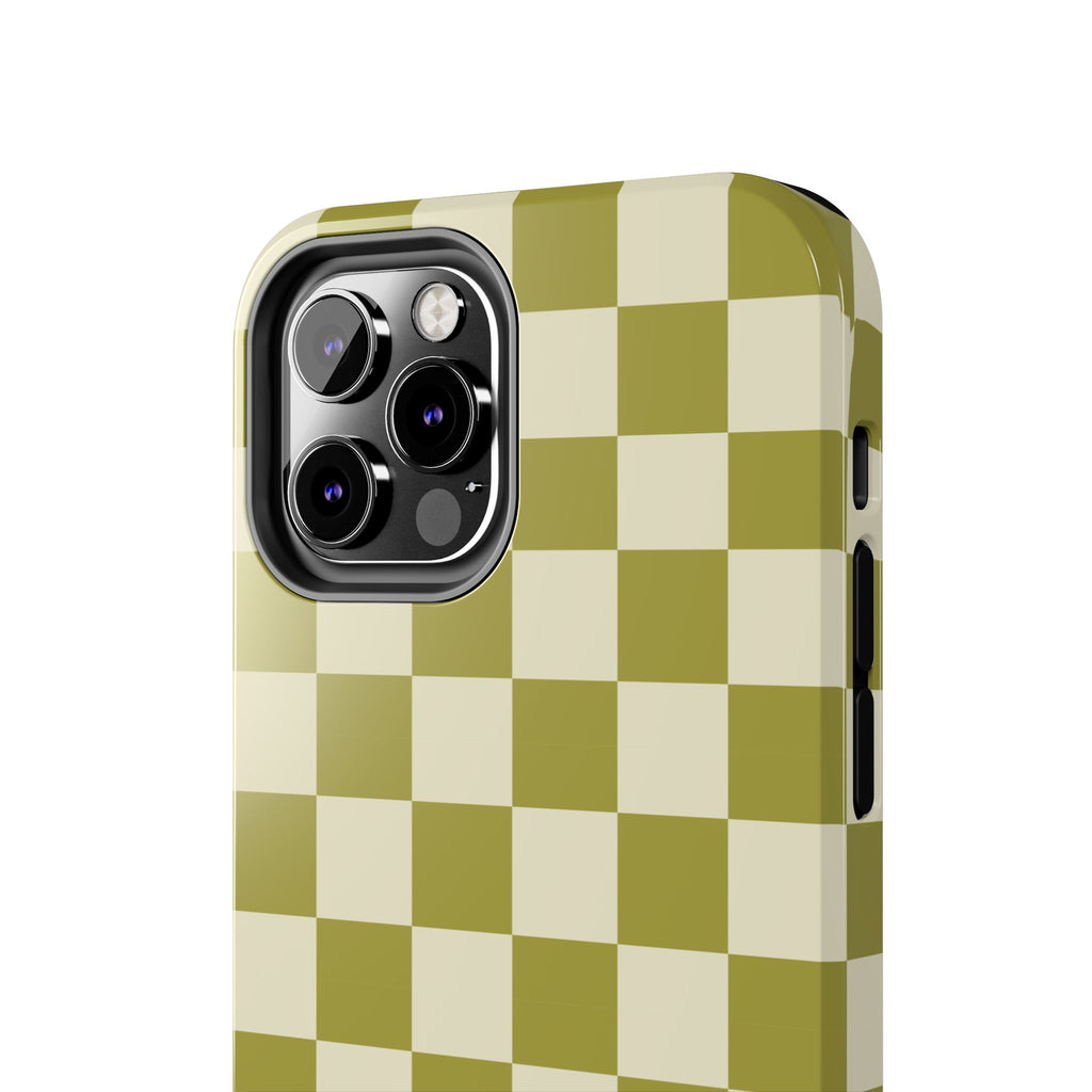 Maroon & Blush Striped Tough Phone Case — Durable Protective iPhone Cover