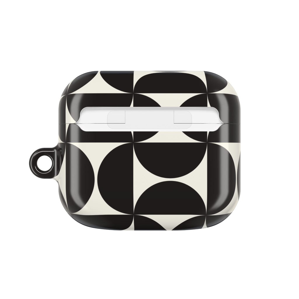 Noir Mod | Black Geometric Retro AirPods Case