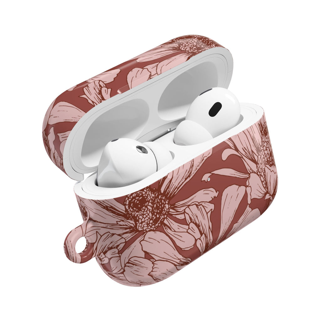 Pressed Bloom | Mocha Floral Sketch AirPods Case