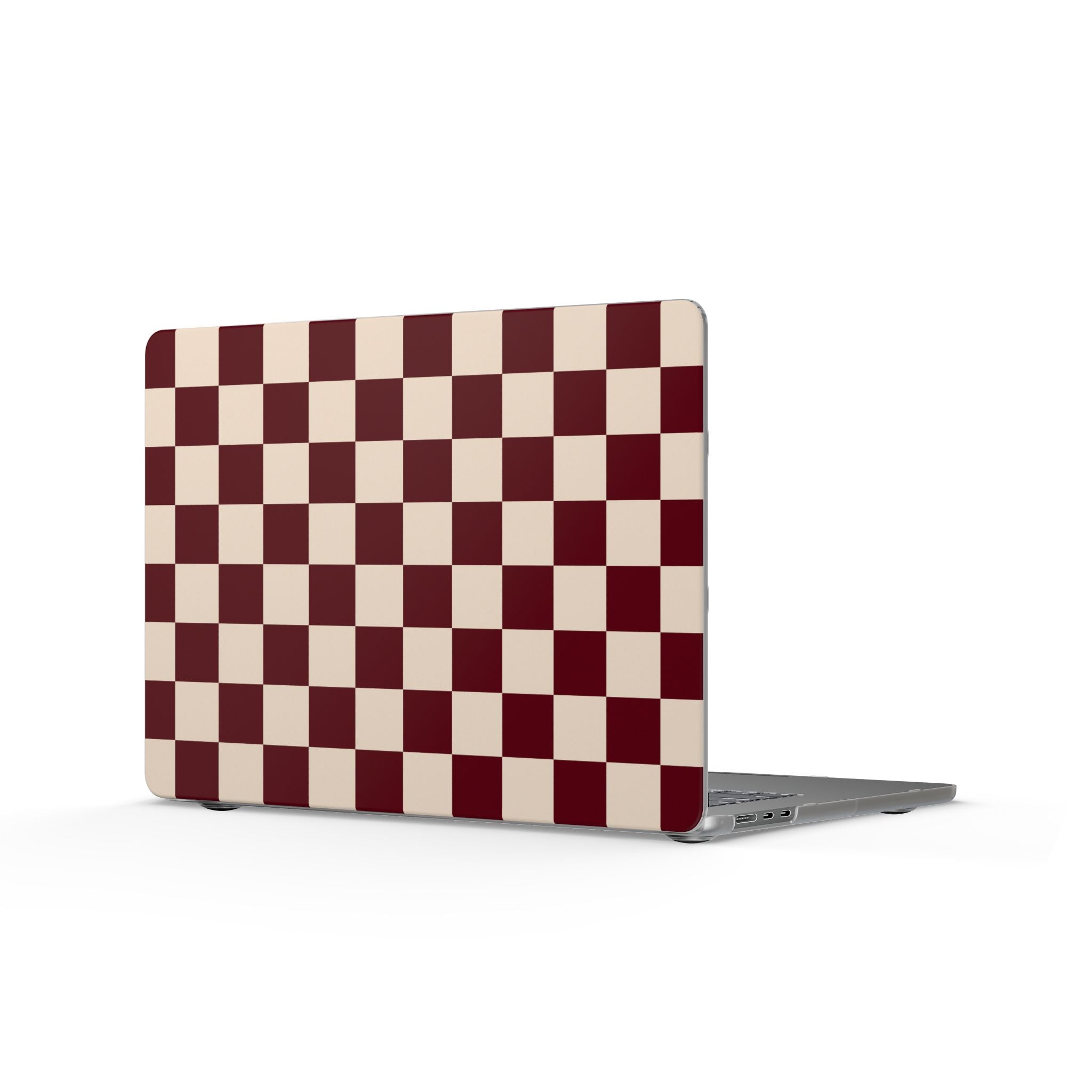 Parlor Check | Burgundy & Cream Checker Laptop Sleeve