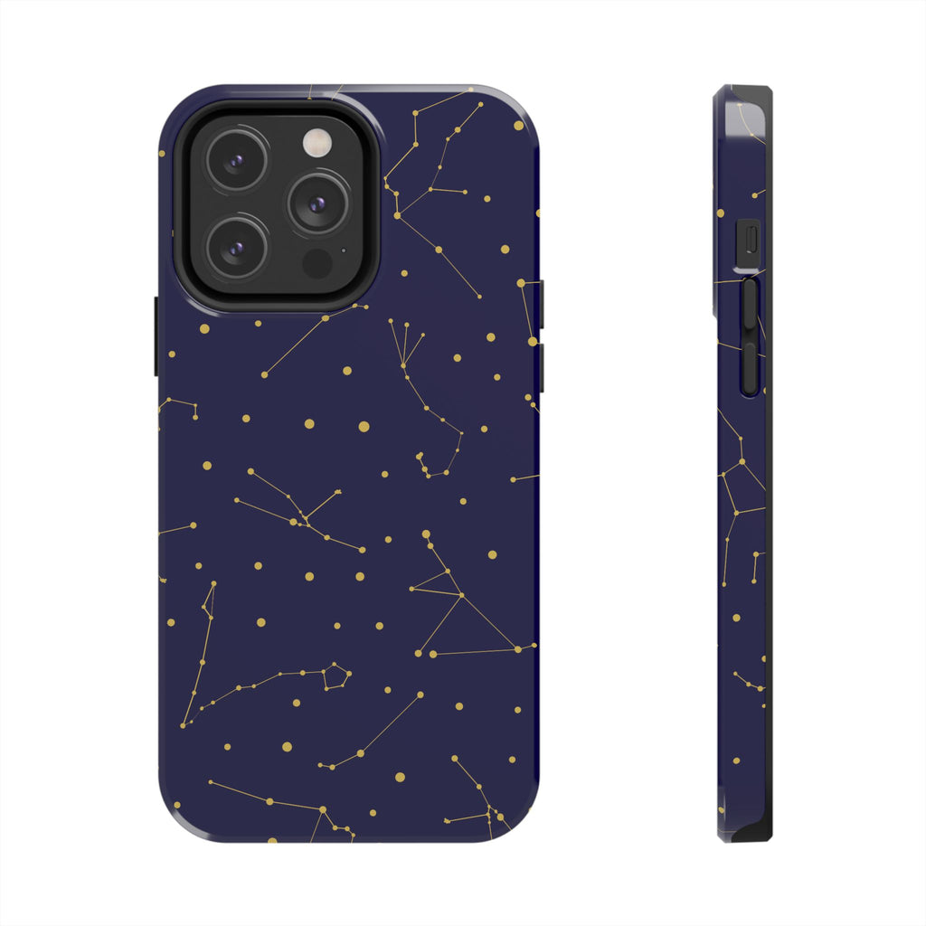 Maroon & Blush Striped Tough Phone Case — Durable Protective iPhone Cover