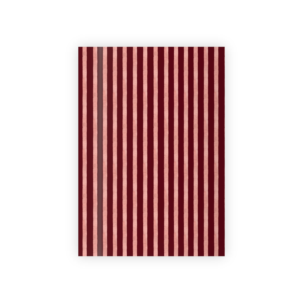 Blush Column | Burgundy & Soft Pink Stripe Wrapping Paper